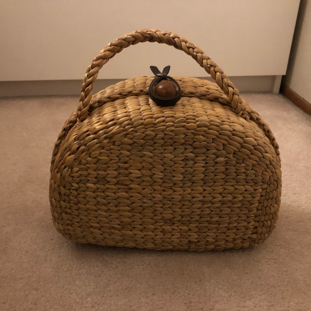 Brand New Straw Wicker Handle Bag